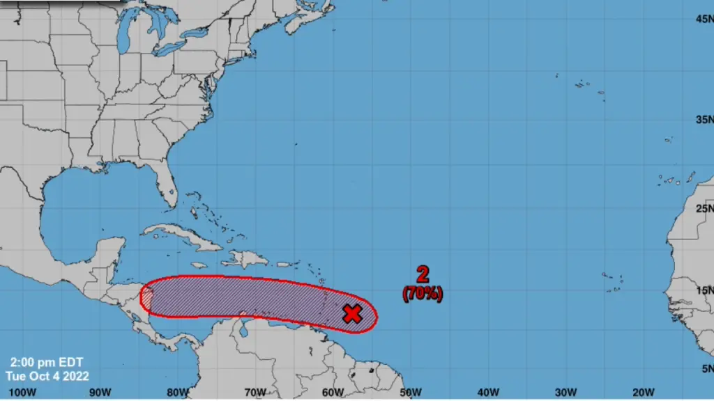 Probabilidad de ciclón en el caribe asciende al 70%, podría causar lluvias significativas en RD