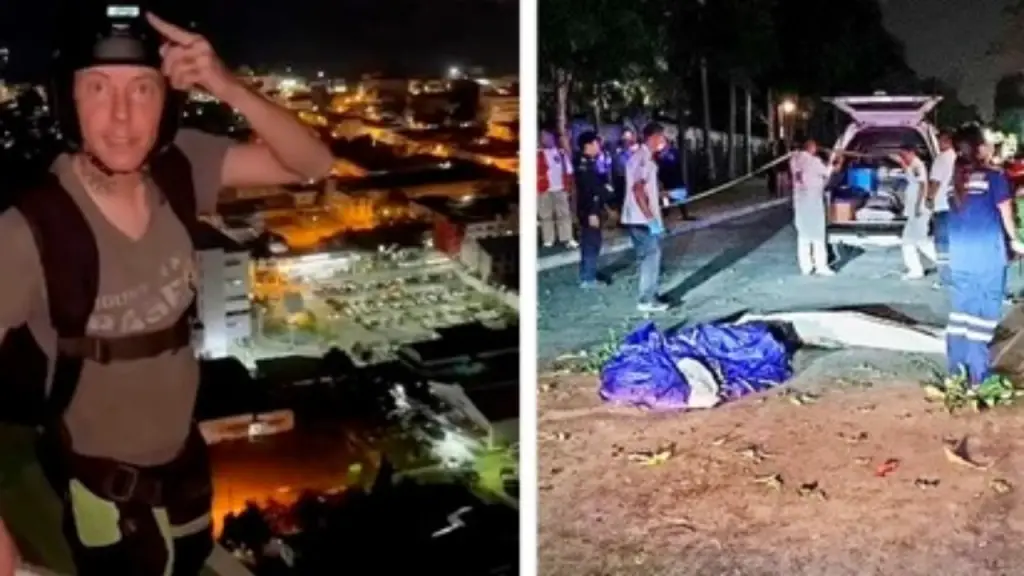 Joven saltador muere tras lanzarse de un edificio en Tailandia, su paracaídas no abrió