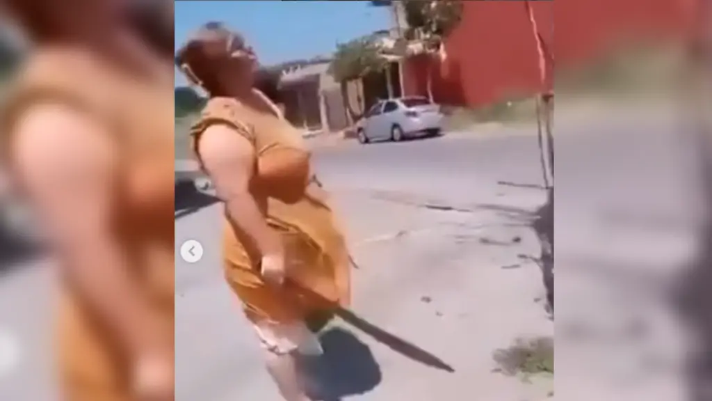 Mujer resulta herida al intentar agredir a trabajadores de luz con un machete