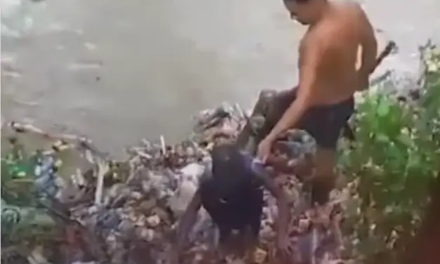 Hombre rescata a niño arrastrado por el río Jaya